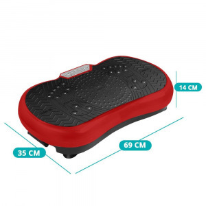 Vibrációs tréner 200W, fekete-piros Vibrációs tréner 200W, fekete-piros